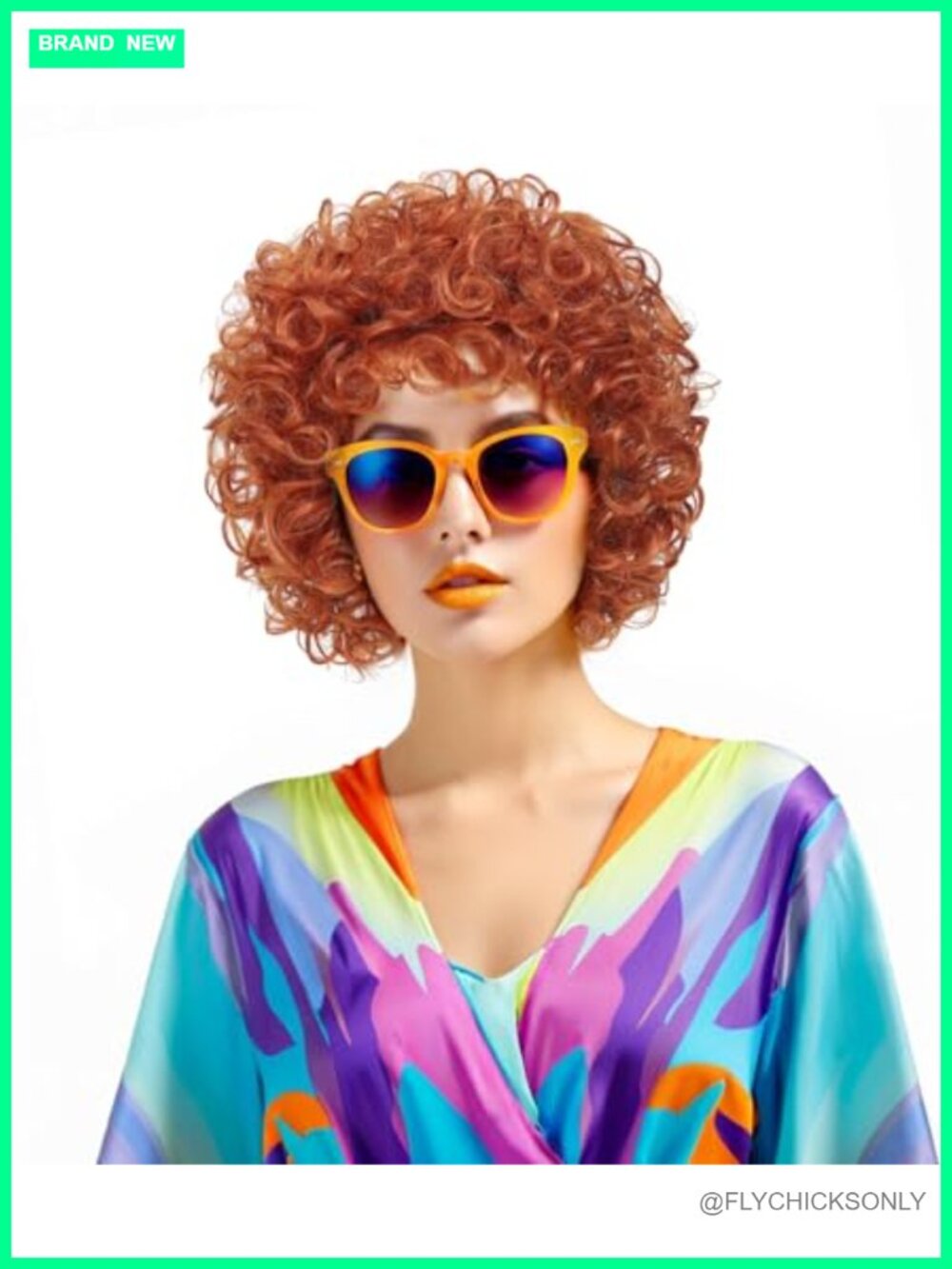 Women's Short Curly Afro Wig 70s Disco Style Halloween Cosplay Party